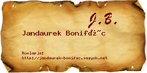 Jandaurek Bonifác névjegykártya